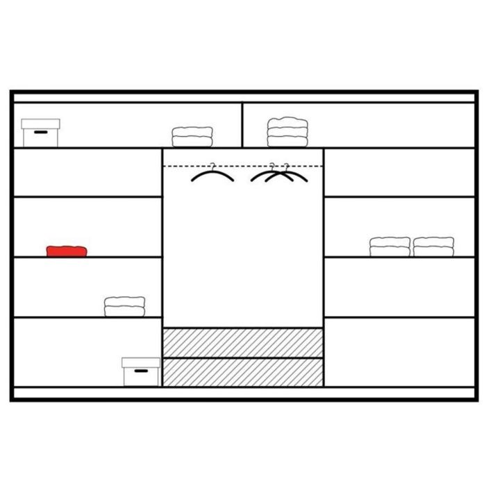 Charnwood Sliding 3 Door Wardrobe Graphite Grey with Glass - 250cm