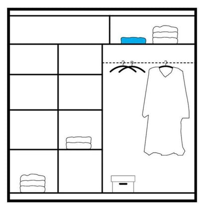 Highland Sliding 2 Door Mirrored 203cm Wardrobe - White