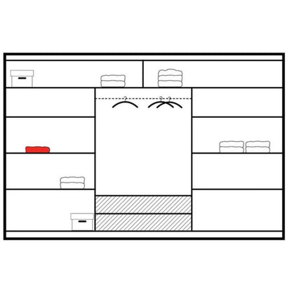 Salford Sliding 3 Door 250cm Wardrobe with Smoked Mirror - Oak