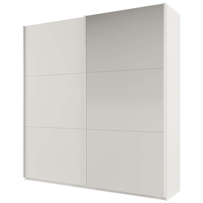 Wokingham White Mirrored Sliding 2 Door Wardrobe | 225cm | Classic Clean Aesthetic | Furco