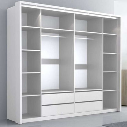 Kirklees Swinging 3 Door Wardrobe with Mirror - 256 White