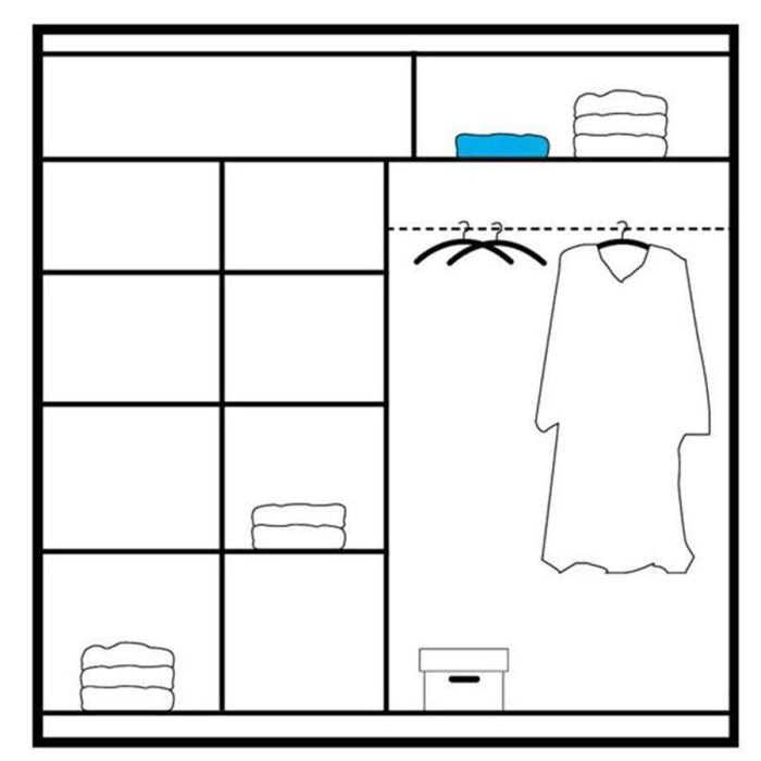 Broadland Sliding 2 Door 203cm Wardrobe with Mirror - Sonoma Oak