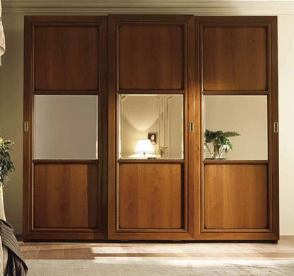 Torriani Night Walnut Italian Terna 3 Door Sliding Wardrobe