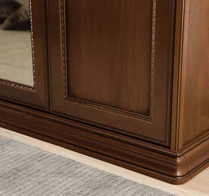 Torriani Night Walnut Italian Terna 3 Door Sliding Wardrobe
