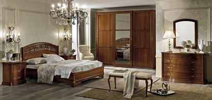 Torriani Night Walnut Italian Terna 3 Door Sliding Wardrobe