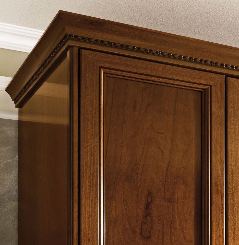 Treviso Night Cherry Wood Italian 4 Door Wardrobe