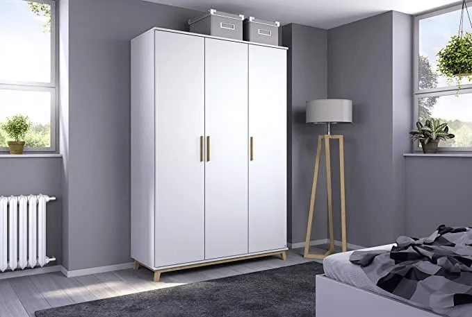 Carlsson Alpine White 3 Door Wardrobe - 136cm