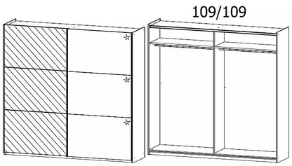 Cadiz High Gloss Metallic Grey 2 Door Sliding Wardrobe with 1 Mirror Front - 218cm