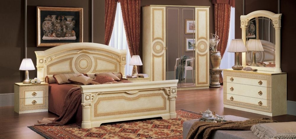 Aida Ivory Italian 4 Door Wardrobe