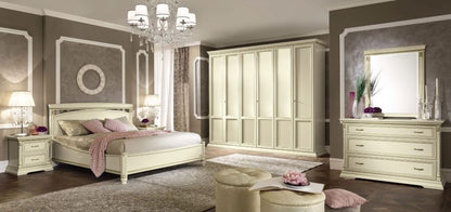 Treviso Night White Ash Italian 6 Door Wardrobe