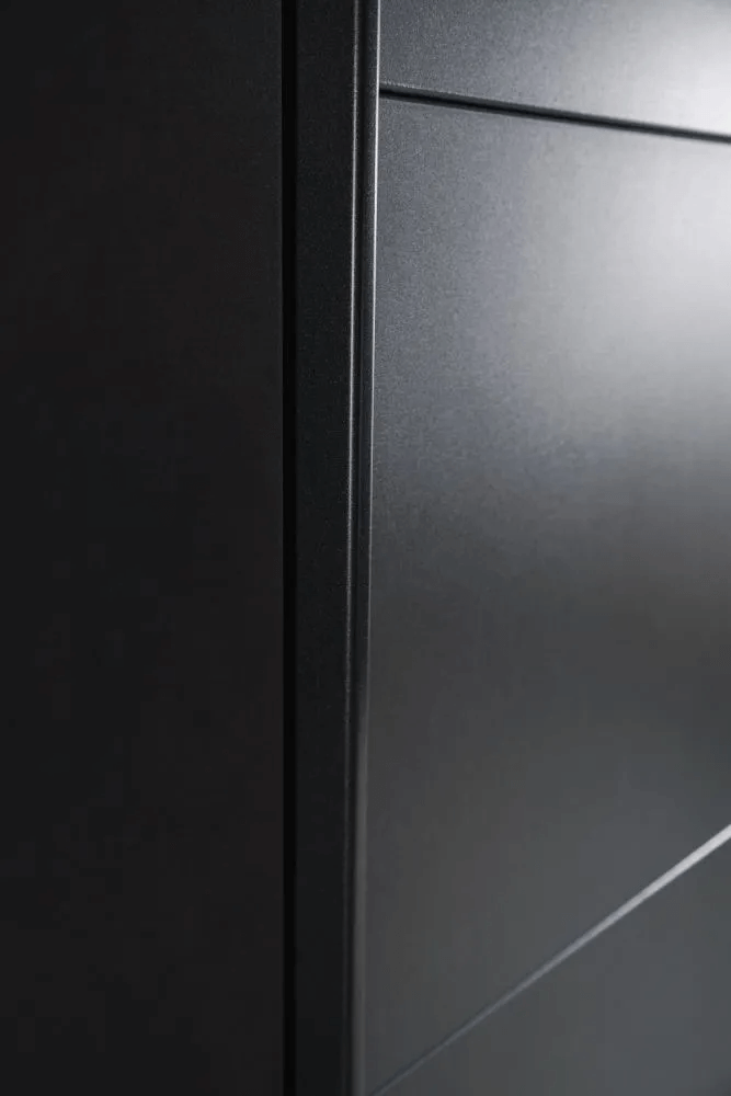 Halifax 3 Door Sliding Wardrobe in Metallic Grey and Oak - W 271cm