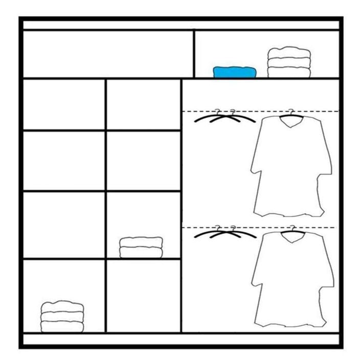 Charnwood Sliding 2 Door Wardrobe White with Glass - 203cm