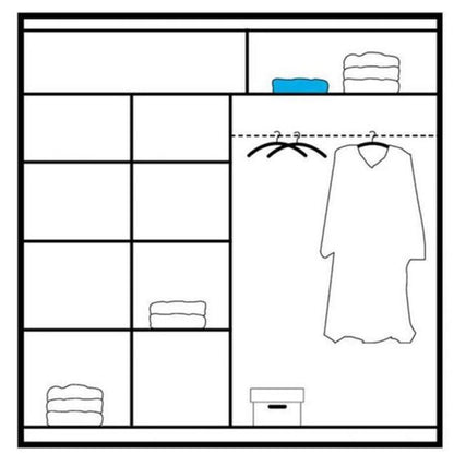 Charnwood Sliding 2 Door Wardrobe Graphite Grey with Glass - 203cm