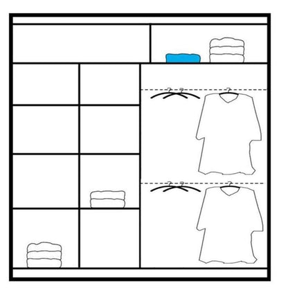 Highland Sliding 2 Door Mirrored 203cm Wardrobe - White