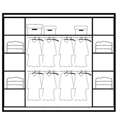 Wokingham Oak Wotan Mirrored Sliding 2 Door Wardrobe | 225cm | Warm Natural Elegance | Furco