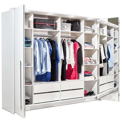 Kirklees Swinging 3 Door Wardrobe with Mirror - 256 White