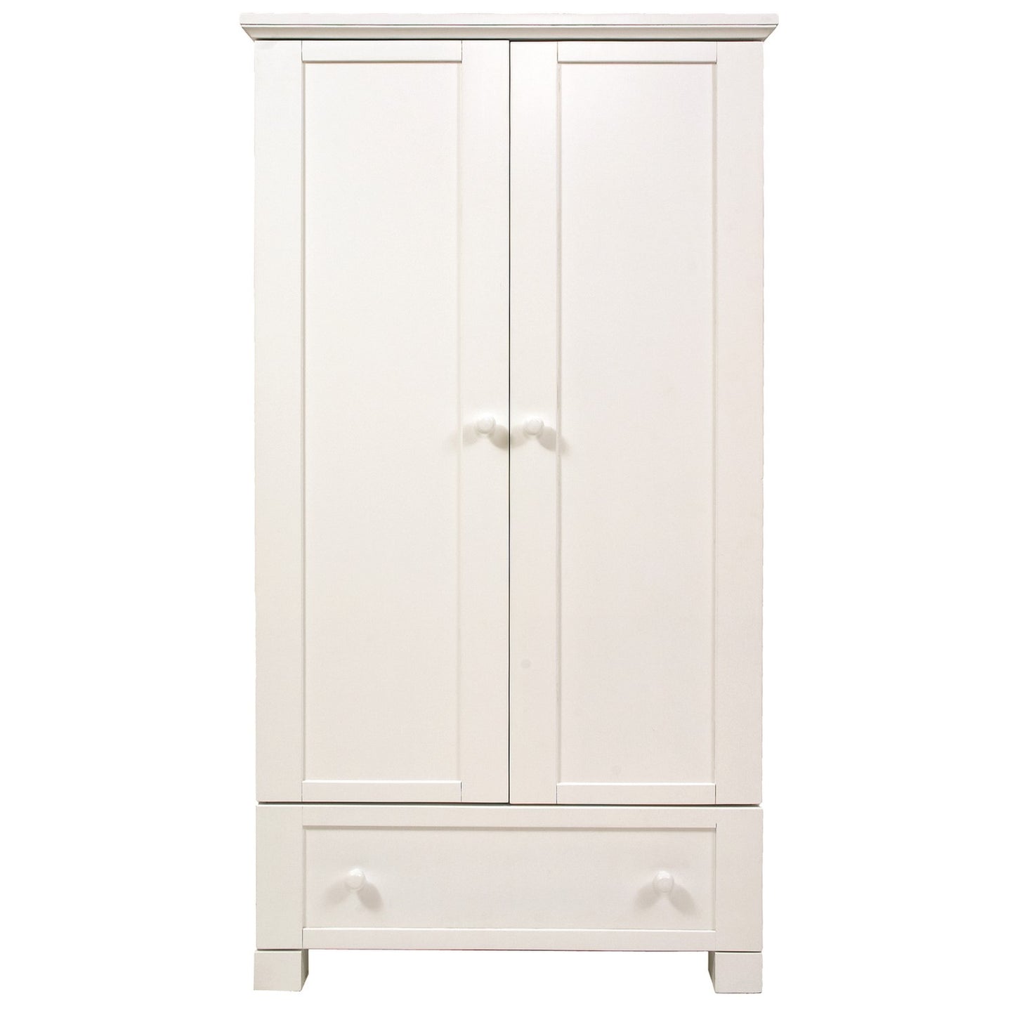 Nursery Wardrobe with Drawer and Shelf in White - Montreal - East Coast