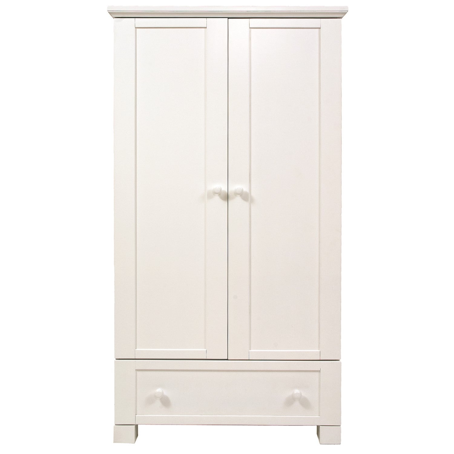 Nursery Wardrobe with Drawer and Shelf in White - Montreal - East Coast
