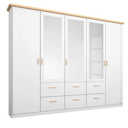 Kolding 5 Door Wardrobe White