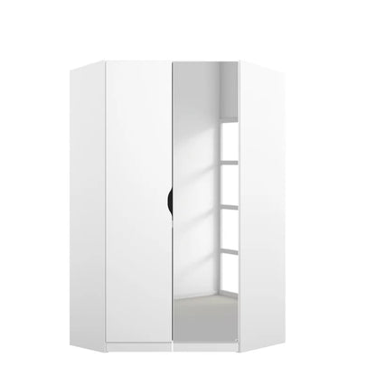 Alvara 2 Door Corner Wardrobe White
