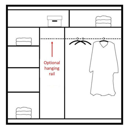 Charnwood Sliding 2 Door Wardrobe White with Glass - 203cm