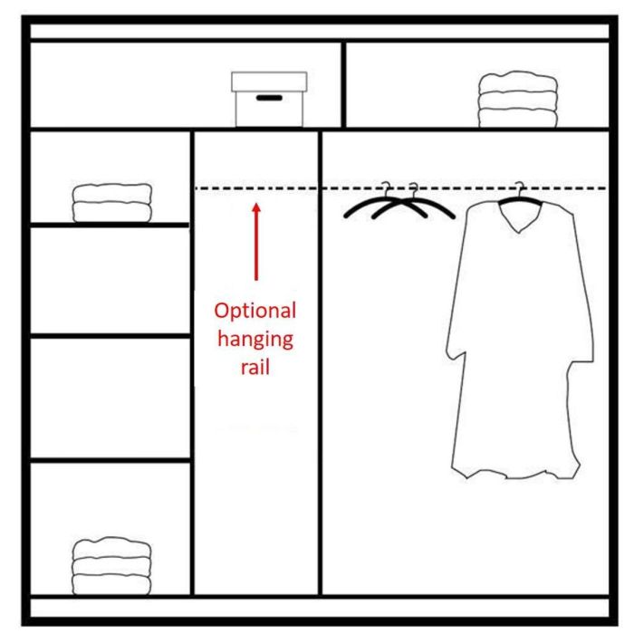 Trafford White Mirrored Sliding 2 Door Wardrobe | 203cm | Bright & Spacious | Furco