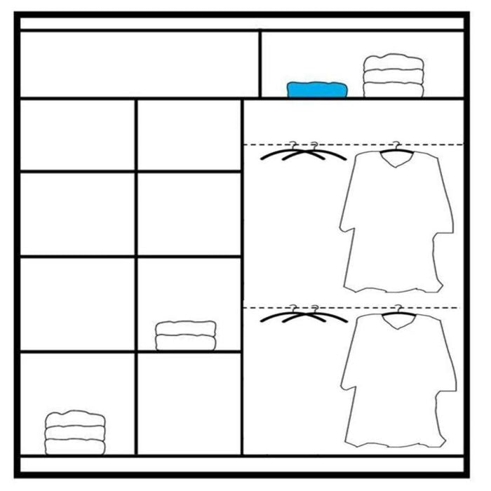 Dacorum Sliding 2 Door 203cm Wardrobe Glass Stripes - Black