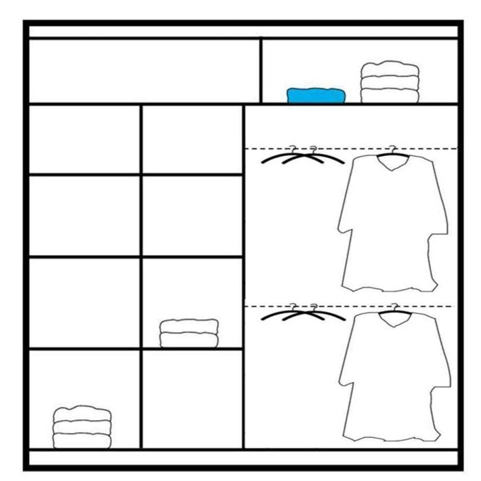 Havant Sliding 2 Door 203cm Wardrobe with Slanted Mirror - Oak Wotan