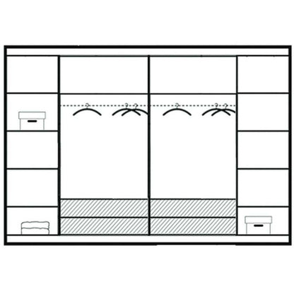 Kirklees Swinging 3 Door Wardrobe with Mirror - 256 White