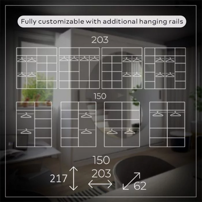 FURCO | Circolo | Sliding 2 Door Wardrobe with Mirror | Pristine White | Modern & Reflective Design