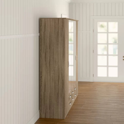 Gandra 5 Door Hinged Wardrobe With Mirror