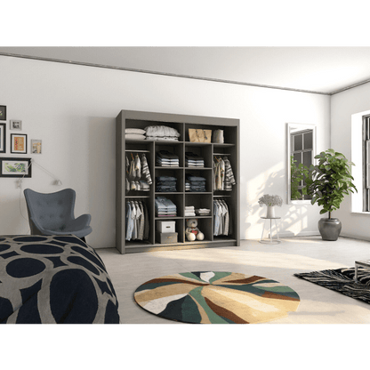 Full Mirrored White Sliding 2 Door Wardrobe - 4 Sizes