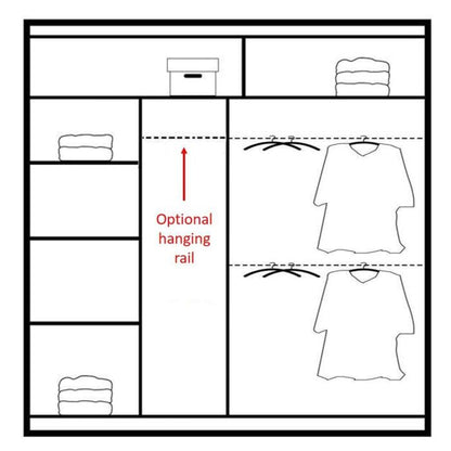 Charnwood Sliding 2 Door Wardrobe White with Glass - 203cm