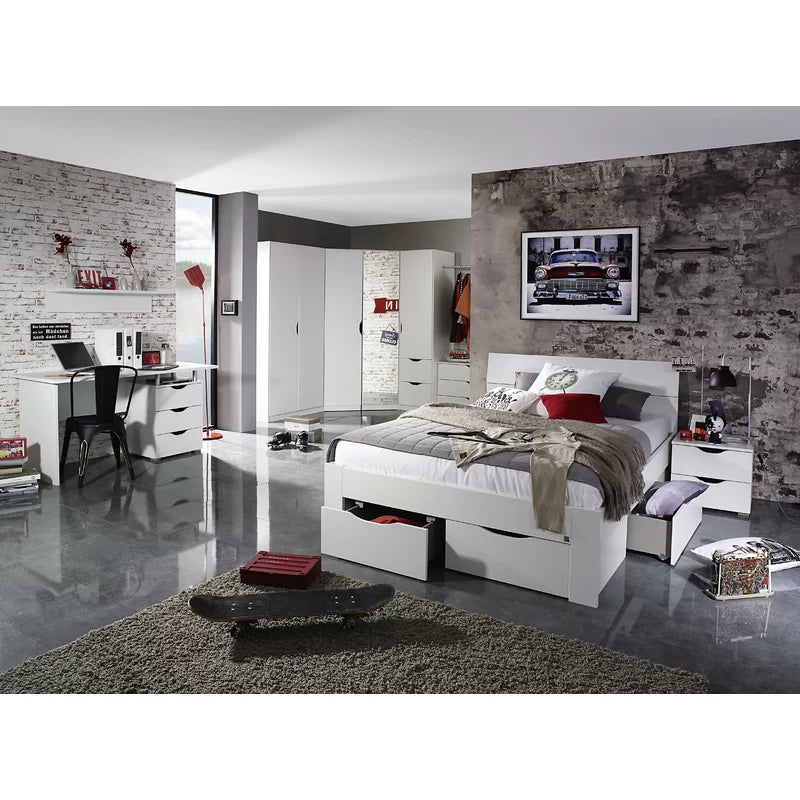 Alvara 2 Door Corner Wardrobe White