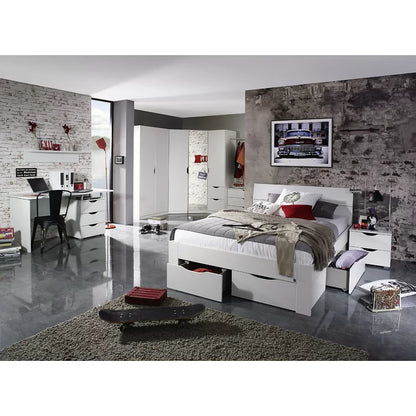 Alvara 2 Door Corner Wardrobe White