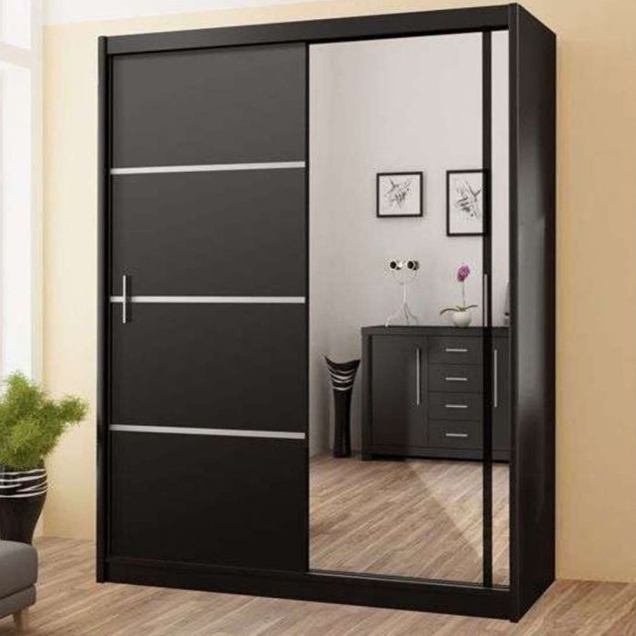 Broadland Sliding 2 Door 203cm Wardrobe with Mirror - Sonoma Oak