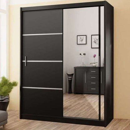 Broadland Sliding 2 Door 203cm Wardrobe with Mirror - Sonoma Oak