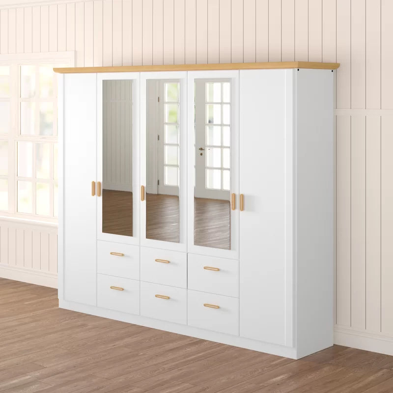 Kolding 5 Door Wardrobe White