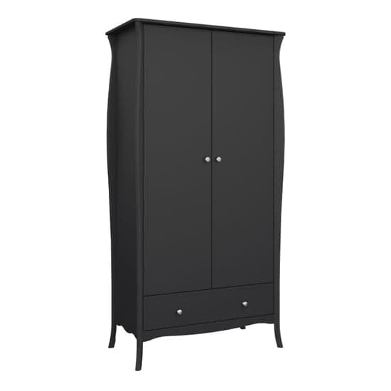 Braque Bedroom Furniture Set With 2 Doors Wardrobe In Black