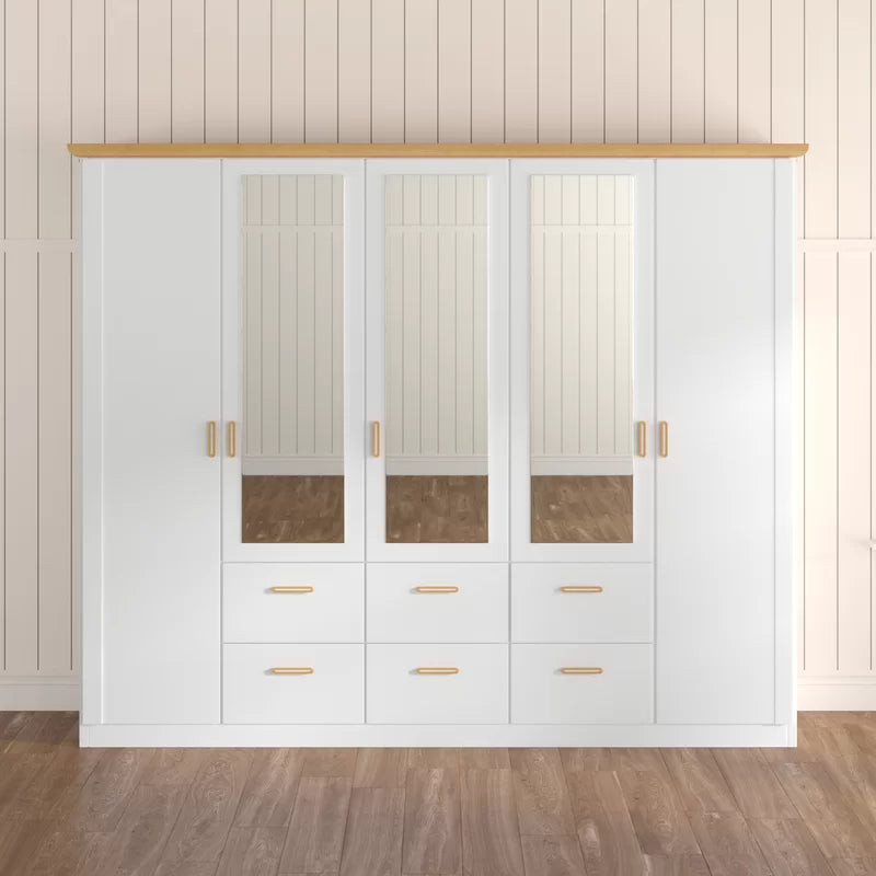 Kolding 5 Door Wardrobe White