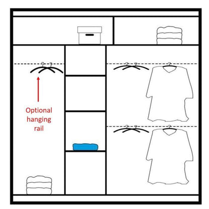 Charnwood Sliding 2 Door Wardrobe White with Glass - 203cm