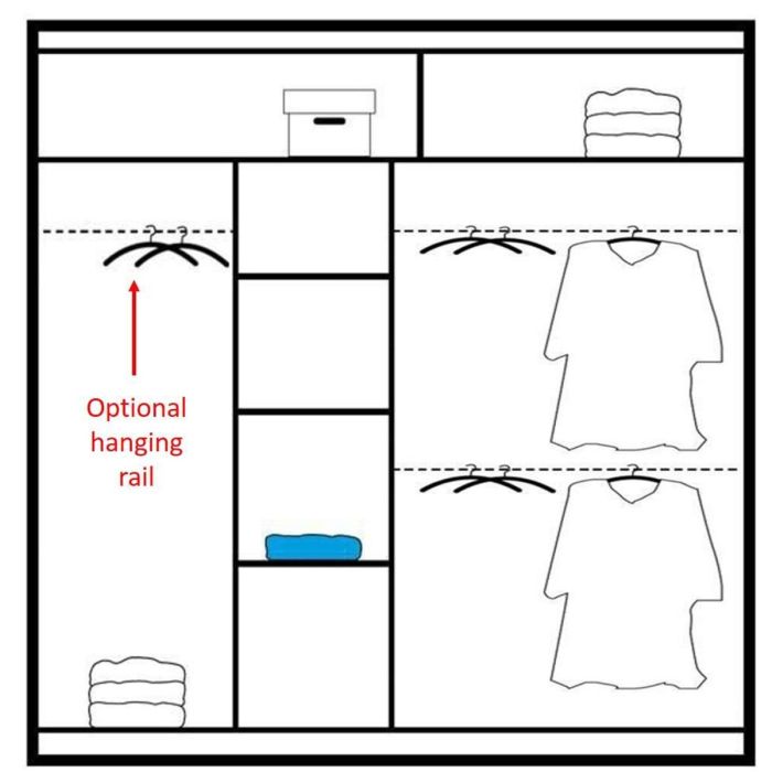 Trafford Sliding 2 Door 203cm Wardrobe with Mirror - Graphite Grey