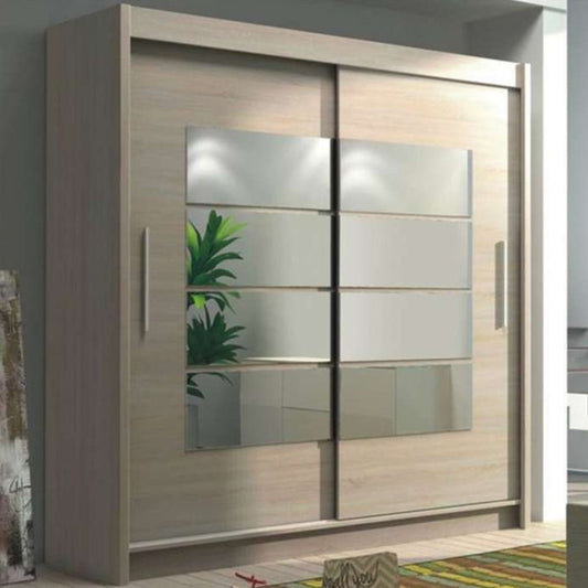 Blackburn Sonoma Oak Sliding 2 Door Wardrobe | 180cm Modern Storage | Furco