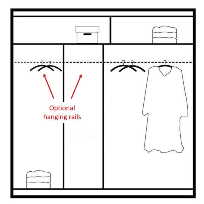 Charnwood Sliding 2 Door Wardrobe White with Glass - 203cm