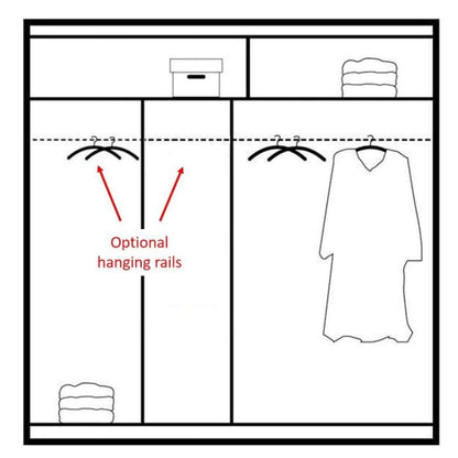 Charnwood Sliding 2 Door Wardrobe White with Glass - 203cm