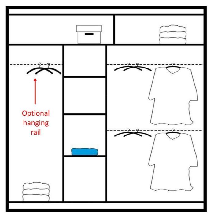 Kinross ii Sliding Door Squares Design 203cm Mirror Wardrobe - Graphite Grey