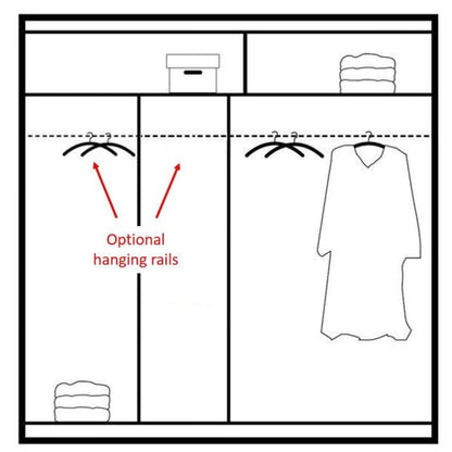 Highland Sliding 2 Door Mirrored 203cm Wardrobe - White