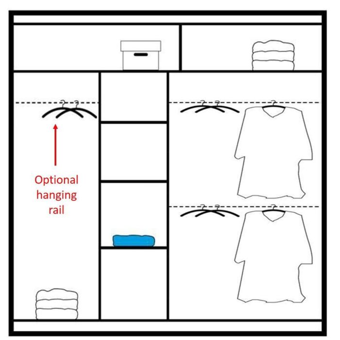 Havant Sliding 2 Door 203cm Wardrobe with Slanted Mirror - Oak Wotan