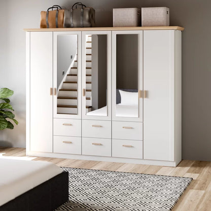 Kolding 5 Door Wardrobe White
