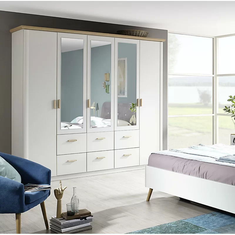Kolding 5 Door Wardrobe White